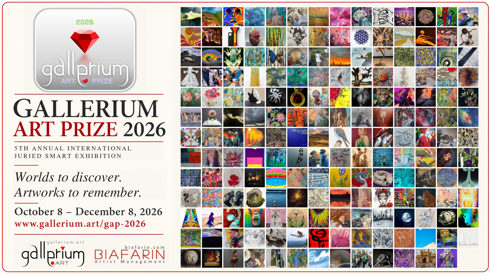 Gallerium Art Prize 2026: Worlds to Discover. Artworks to Remember